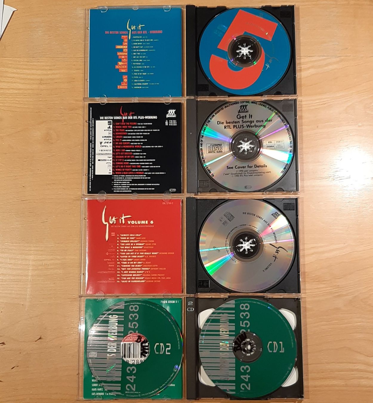 CD: Get It 1 + 5 + 6, Superhits Werbung, 4x Compilation Sampler – Usato da Amriswil venduto da Celini3 4