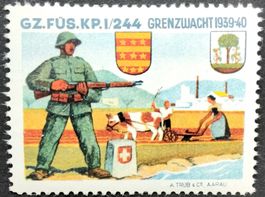 Soldatenmarke 2.WK, Grenz Füsilier Kp I/244, Wi Gz 161
