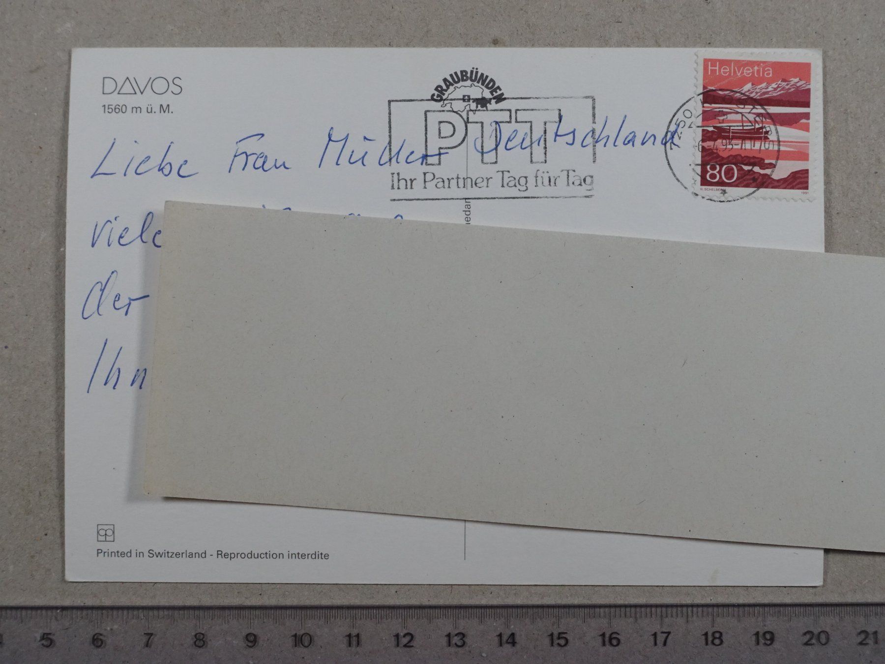 Cartoline postali: Davos, 1993 – Usato da Lenzburg venduto da fh1 1