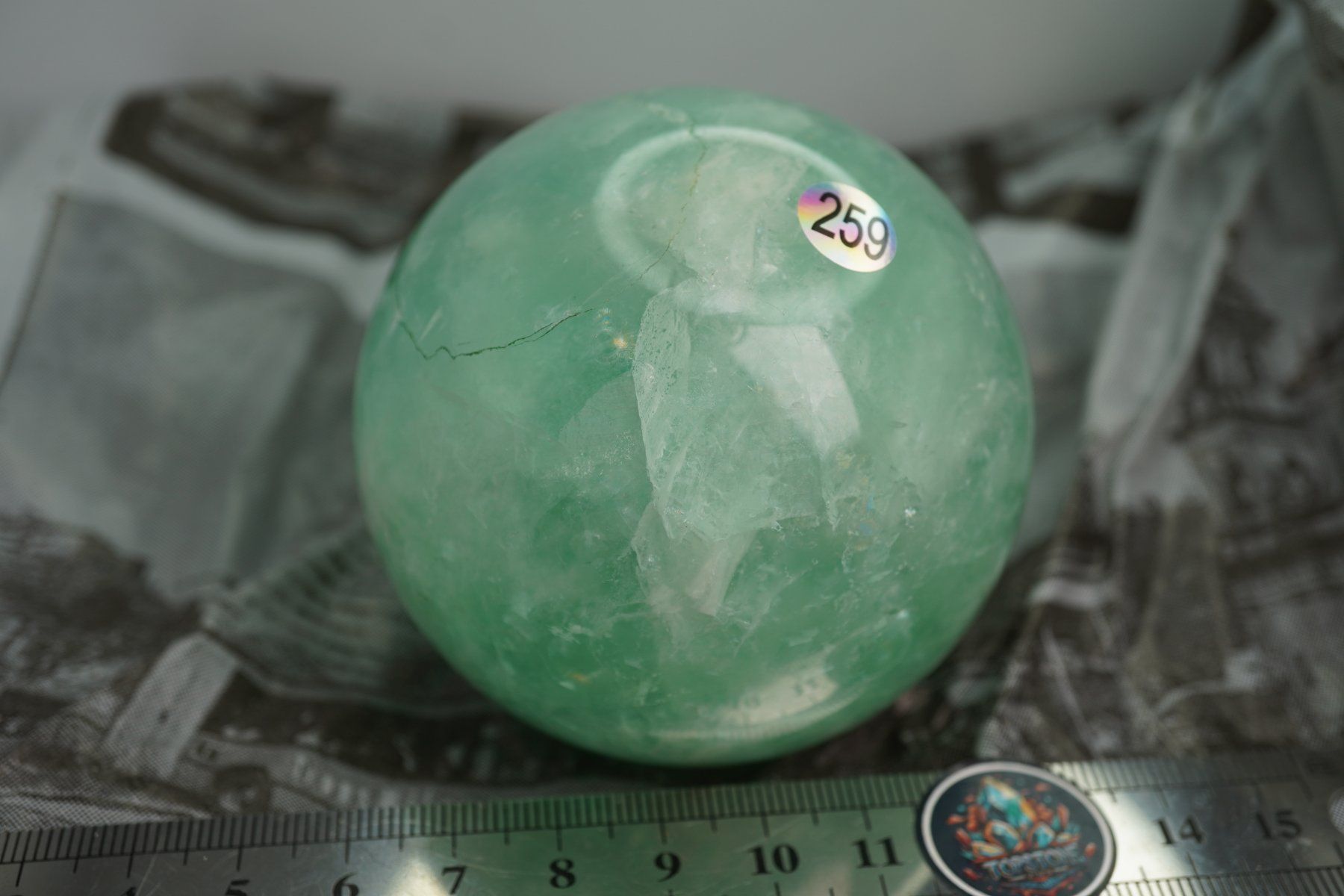 Minerali & Pietre curative: Fluorit      Grün Kugel   7cm  Topstone – Nuovo e nell'imballaggio originale da Eschenbach SG venduto da topstone