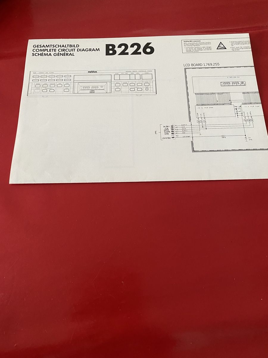 Revox Dokumente: Revox B226 Bedienungsanleitung – Gebraucht aus Luzern von Harikan 1