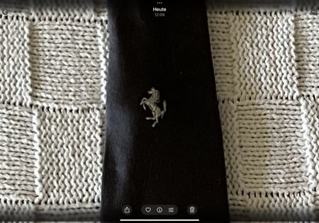 FERRARI Seidenkrawatte Grau