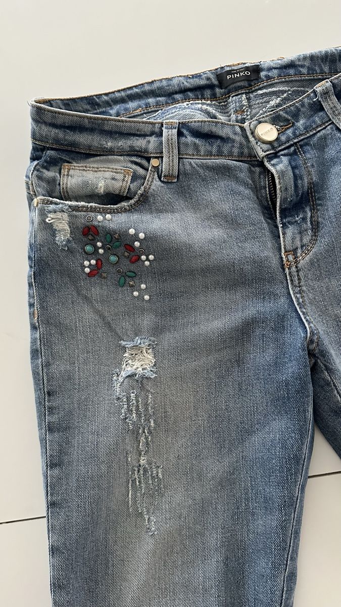 Pinko Jeans: Pinko Damenjeans Destroyed Gr. 29 Strass – Usato da Grenchen venduto da ylo_8mlq 2
