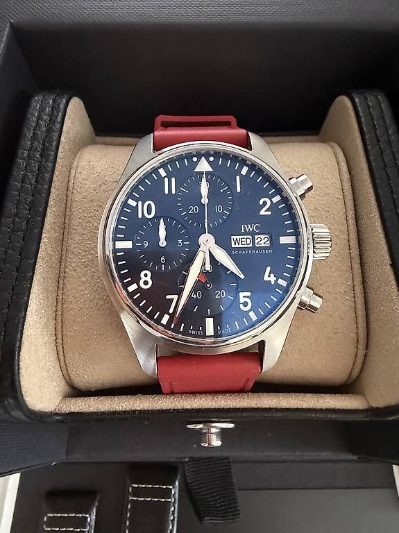IWC Montres: IWC Pilot Chronograph 41 Blau – D'occasion à Zürich par timeio-swapwatch