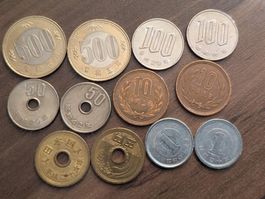 Japan circulating coins,delivery end of Oct