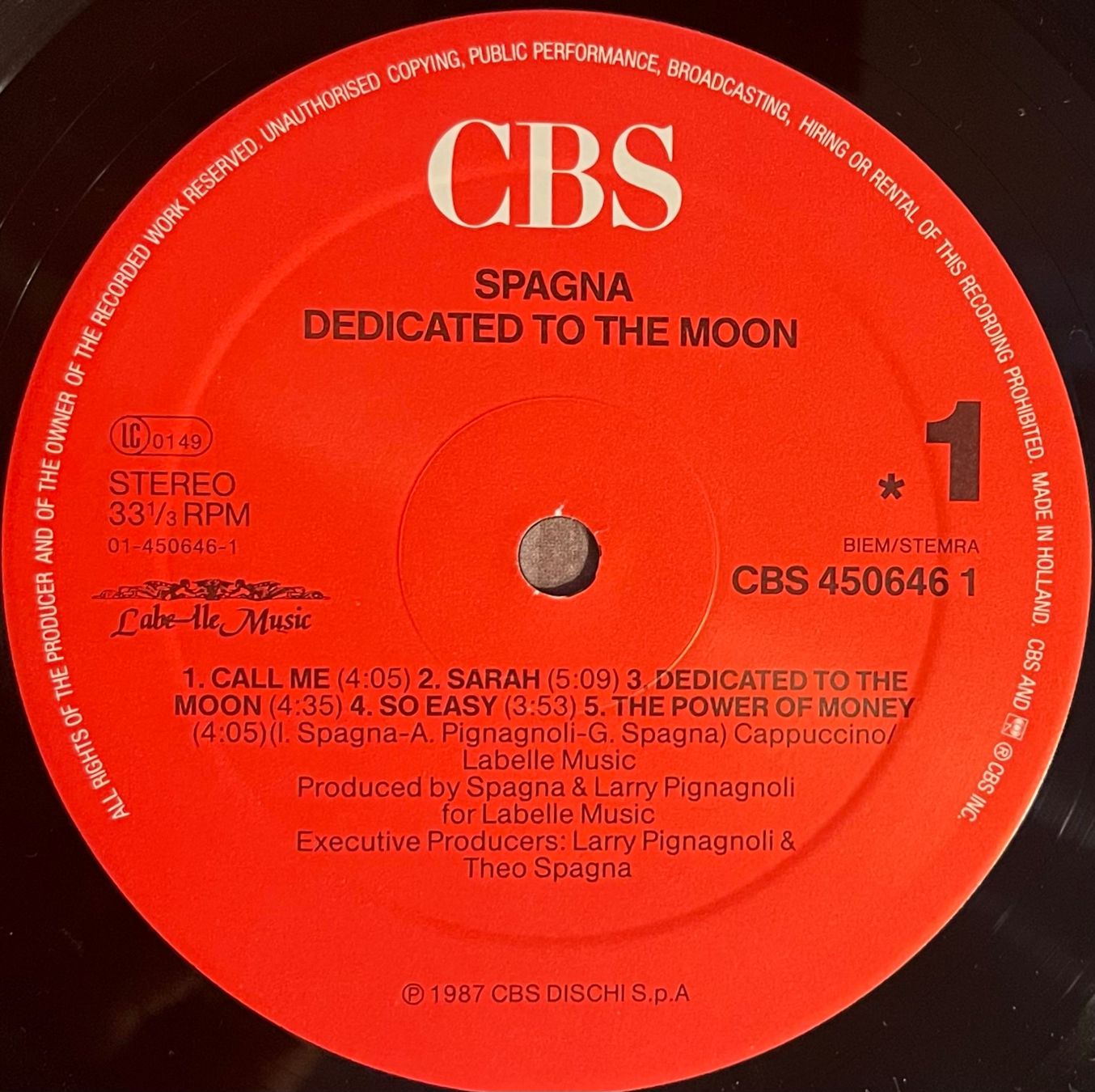 Schallplatten: SPAGNA - DEDICACED TO THE MOON - 33 Tours – Gebraucht aus Bussigny von vinyl-pas-cher 2