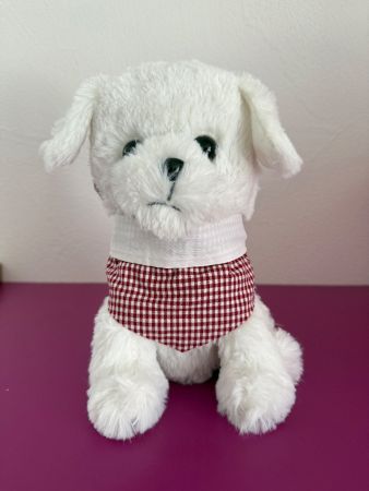 Halstuch Bandana für einen kleinen Hund - Bordeaux Kariert
