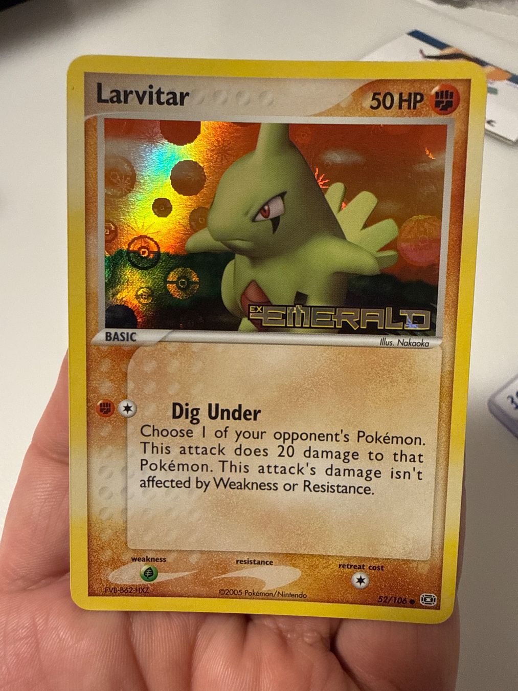 Cartes: Pokemon Larvitar EX Emerald Stamped – D'occasion à Frauenfeld par Poke_Toniii