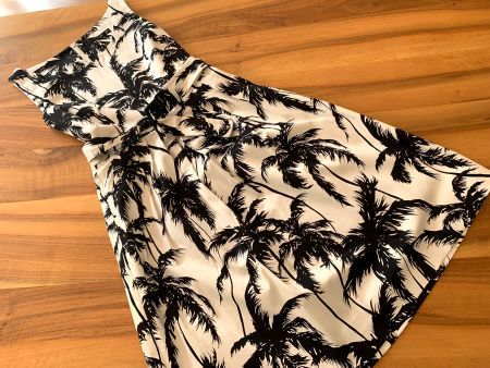Hallhuber Palmenkleid festliches Kleid schwarz weiss Gr. 34
