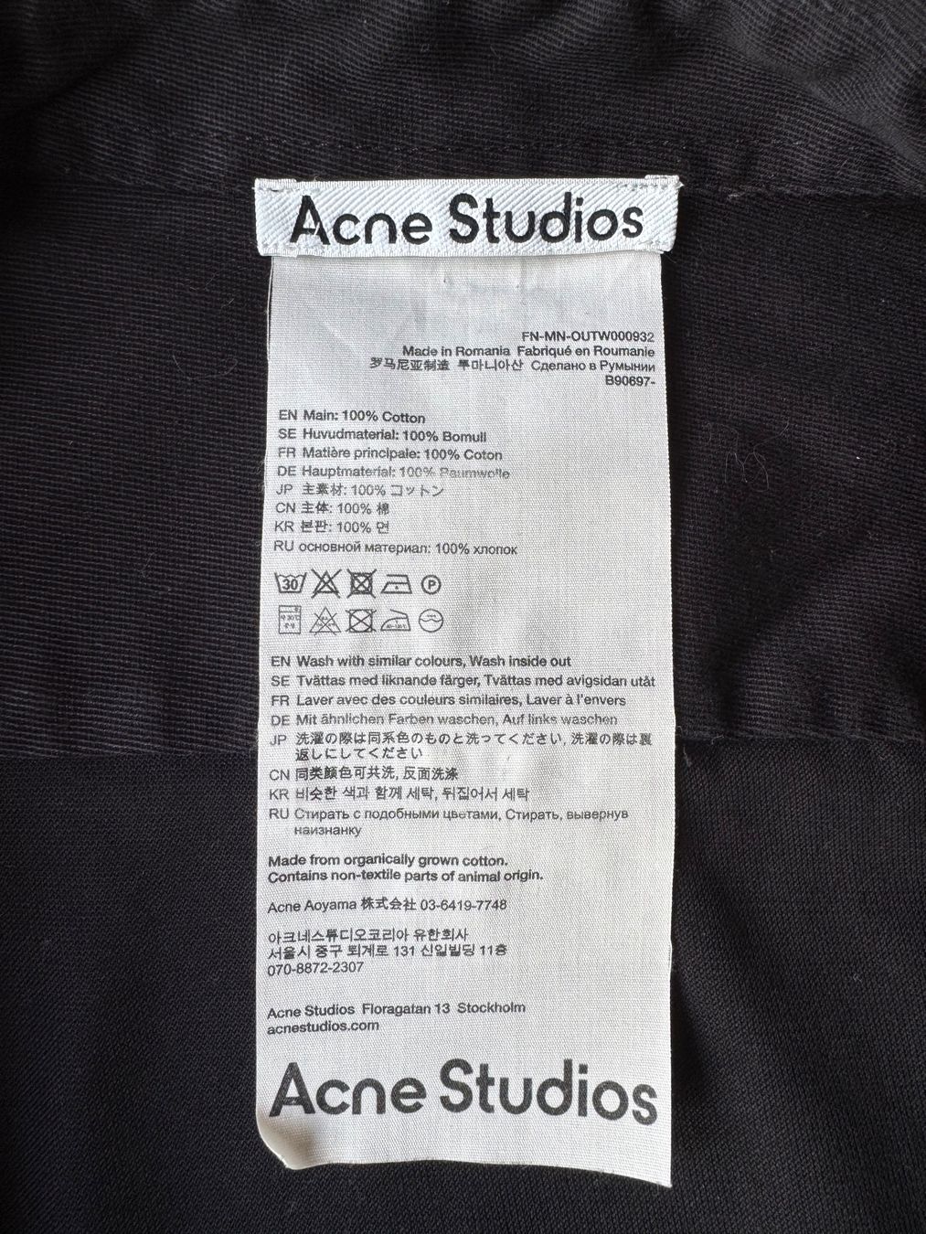 Hemden: Acne Studios Odrox Cotton Twill Overshirt – Gebraucht aus Dübendorf von cendre 2