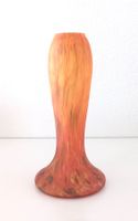 Orangefarbene Vintage Glasvase / Lampensockel, Frankreich