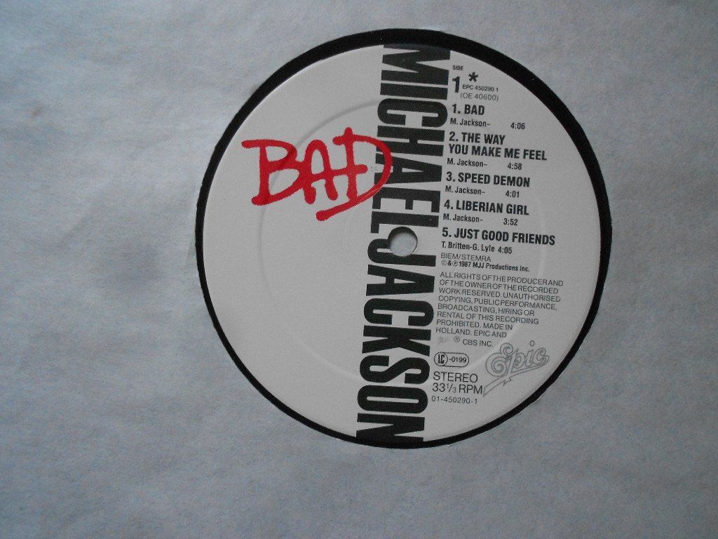 Schallplatten: MICHAEL JACKSON  -  BAD – Gebraucht aus Bex von Giorgiob 5