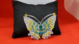 Wunderschöne Vintage Brosche, Schmetterling, Strass 🦋