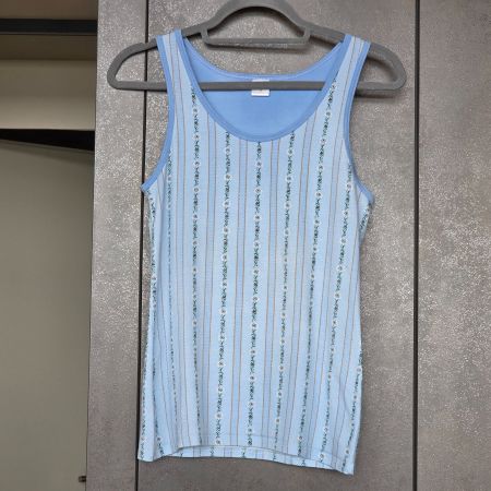 🐸 ISA 🇨🇭 UNTERLEIBCHEN TANK TOP S EDELWEISS BLAU