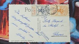 CL32 Carte Postale + Timbre Ethiopie 1954