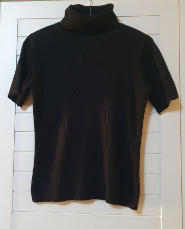 Schwarzer Rollkragenpullover, Sergio, XS, Baumwolle-Cashmere