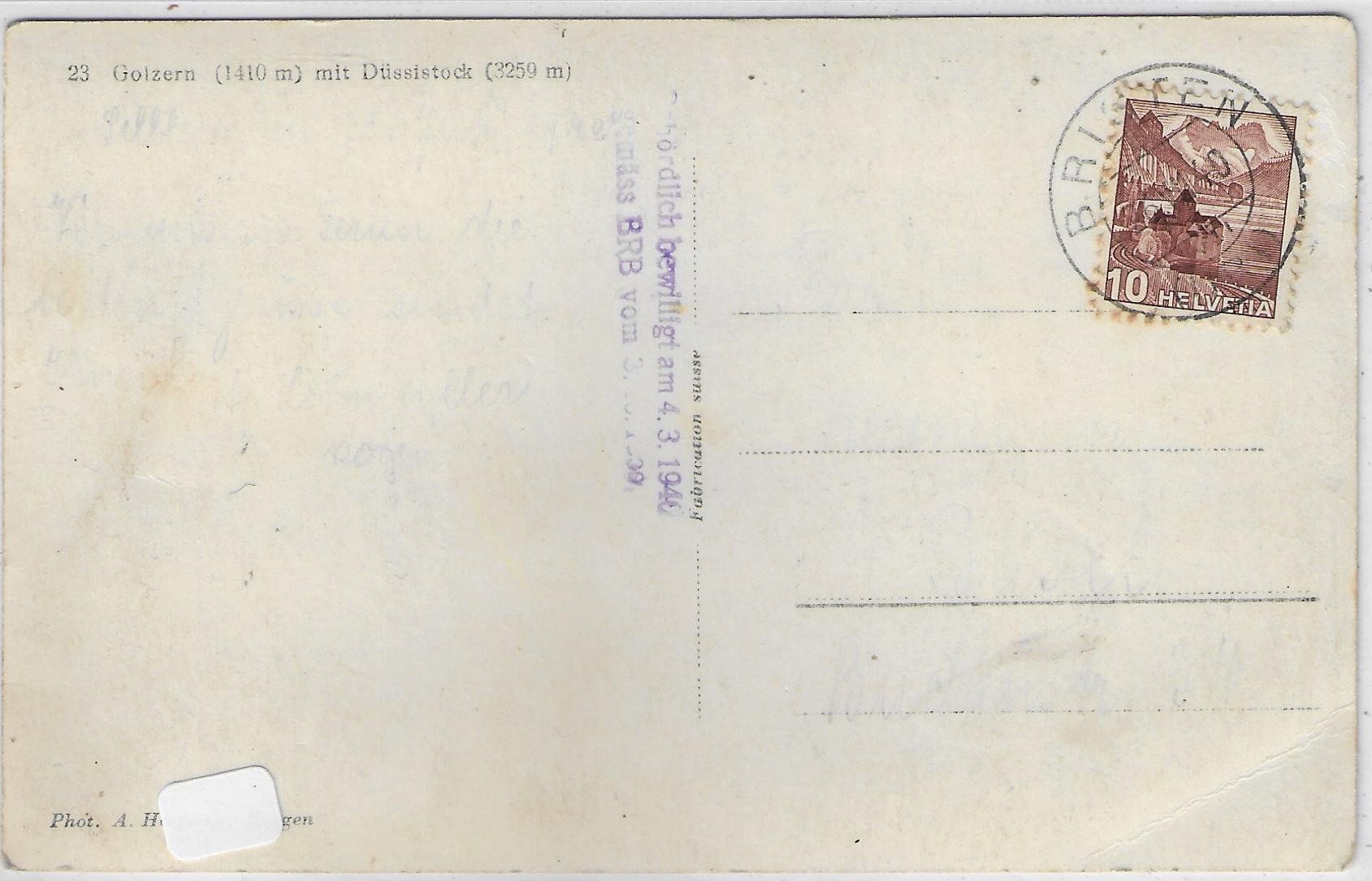 Cartoline postali: Golzern mit Düssistock – Usato da Ettingen venduto da Kartenplanet 1