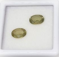 2x Saphirs ovales 1.83 ct - CERTIFICAT 582.- Fr