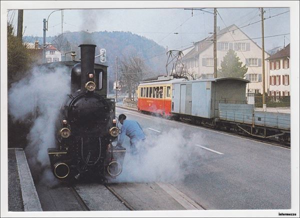 Ansichtskarten: Dampfzug Waldenburgerbahn // Niederdorf – Gebraucht aus Basel von intermezzo12