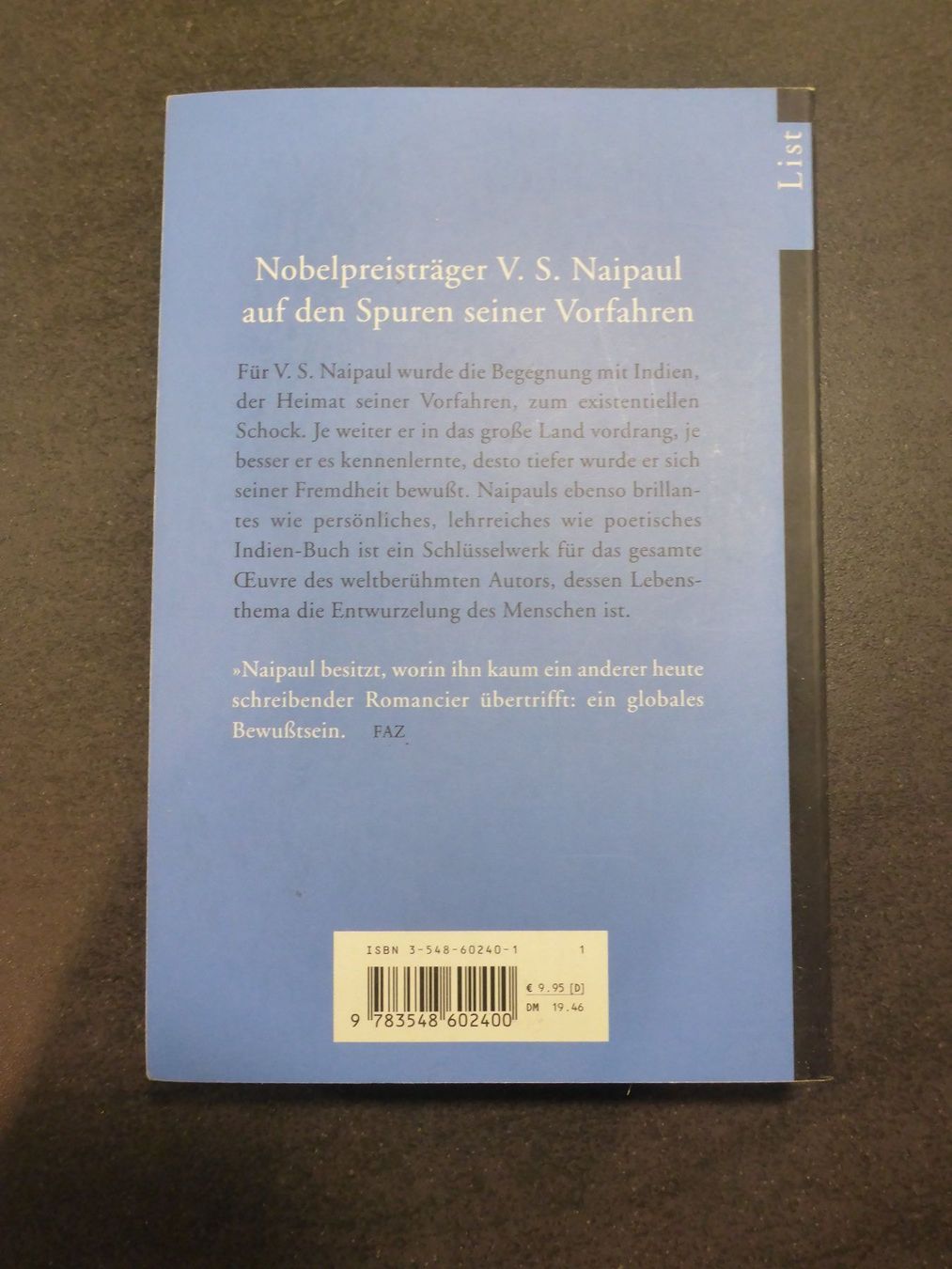 Libri: V.S. Naipaul / Ch. Potok: 2 Romane – Usato da Jegenstorf venduto da ladoga66 6