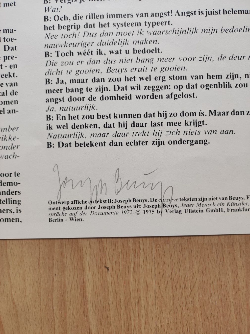 Foto & Immagini: JOSEPH BEUYS - DOCUMENTATIE - ORIGINAL-PLAKAT - SIGNIERT – Usato da Goldach venduto da Gaip 1