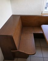 Eckbank mit Esstisch aus Holz braun gebraucht Zustand