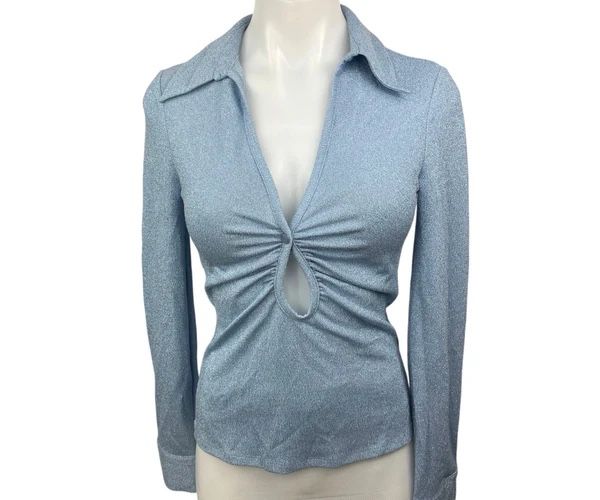 Zara Camicette: Damenbluse hellblau – Usato da Luzern venduto da champagnelaury 5