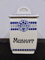 Vintage Vorratsdose MUSKAT Dose Vorratsbehälter Keramik