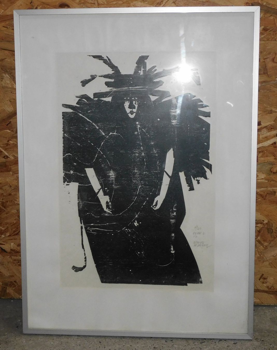 Holzschnitte: Holzschnitt Werner Hofmann limitierte grosse Lithografie – Gebraucht aus Sursee von 76 1