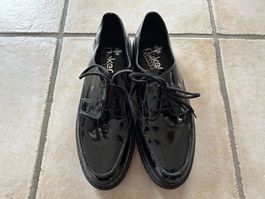 Neue Rieker Damen Halbschuhe Schnürschuh Lack,  Grösse  41