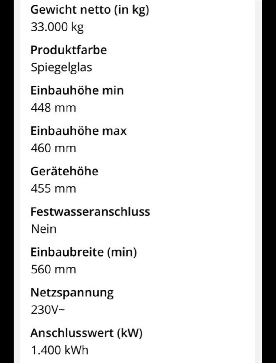 Electrolux Elettrodomestici da cucina: Electrolux Einbau Backofen SoloSteam EURO EB4GL70SP Schwarz – Usato da Winterthur venduto da RayJay95 7