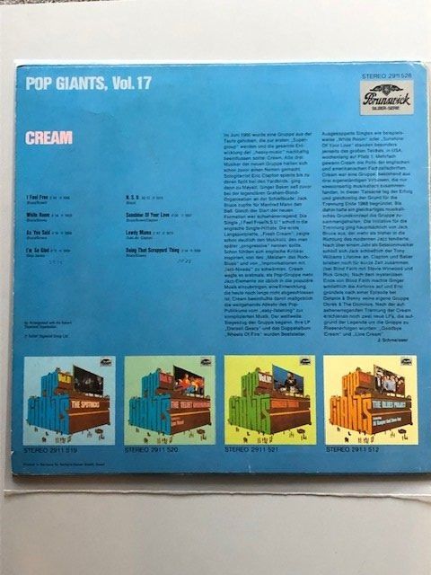 Dischi in vinile: Cream – Usato da Aarwangen venduto da Jukebox3 2