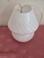 Tischlampe Glas weiss Murano ,guter Zustand
