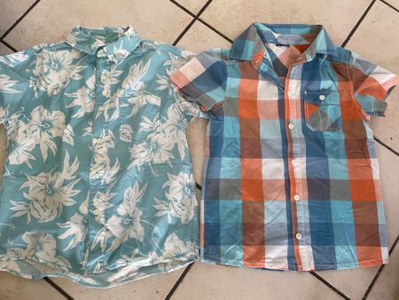 2 H&M Sommer Hemden, Gr. 140, mit Neu,Jungs Kleider