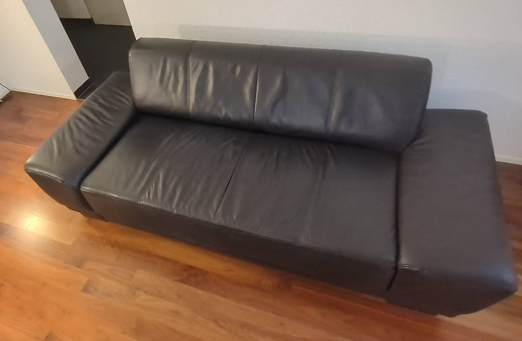 Divani: Leder Sofa Schwarz 3er couch – Usato da Zürich venduto da a25_vj72 4