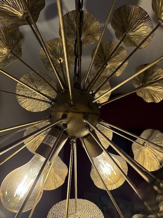 Lampadari & plafoniere: Elegante Design-Hängeleuchte in gold/bronzefarbe – Usato da Mellingen venduto da hirschhotel6 1