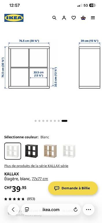 Regale: 2 Kallax blanc IKEA  – Gebraucht aus Yens von GIPE 1