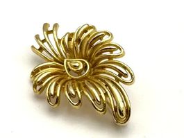 LISNER signierte goldfarbene Blumenbrosche