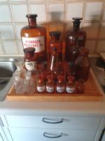 Apotheker Flaschen Glas alt Konvolut 19 Stck