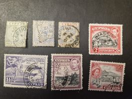 7 seltene Zypern Briefmarken