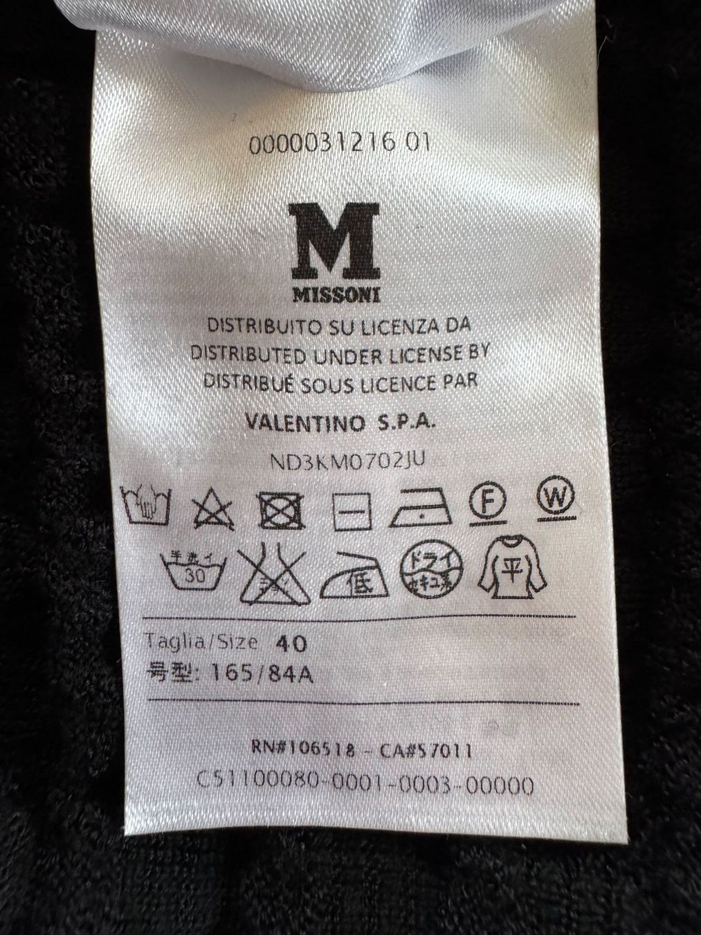 Missoni Top: M Missoni Strick-Top schwarz Gr.34/36 – Usato da Dielsdorf venduto da Dnaloria 3
