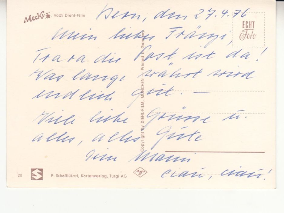 Cartoline postali: Mecki Karte 28 – Usato da Bürglen TG venduto da StampGraf 1