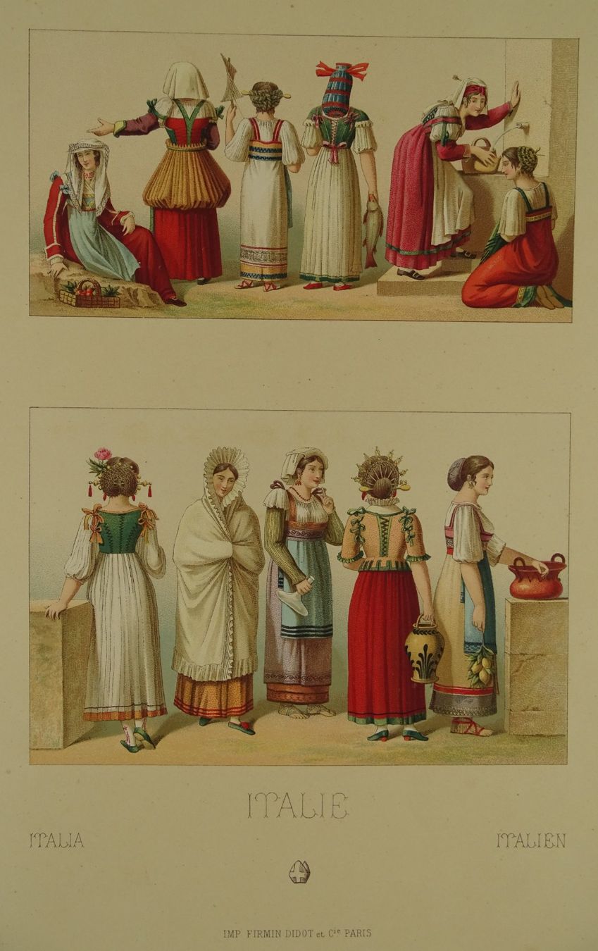Grafiken & Lithographien: ITALIEN, 8 CHROMOLITHOGRAPHIEN UM 1890 – Gebraucht aus Grüningen von Kartensammler 2