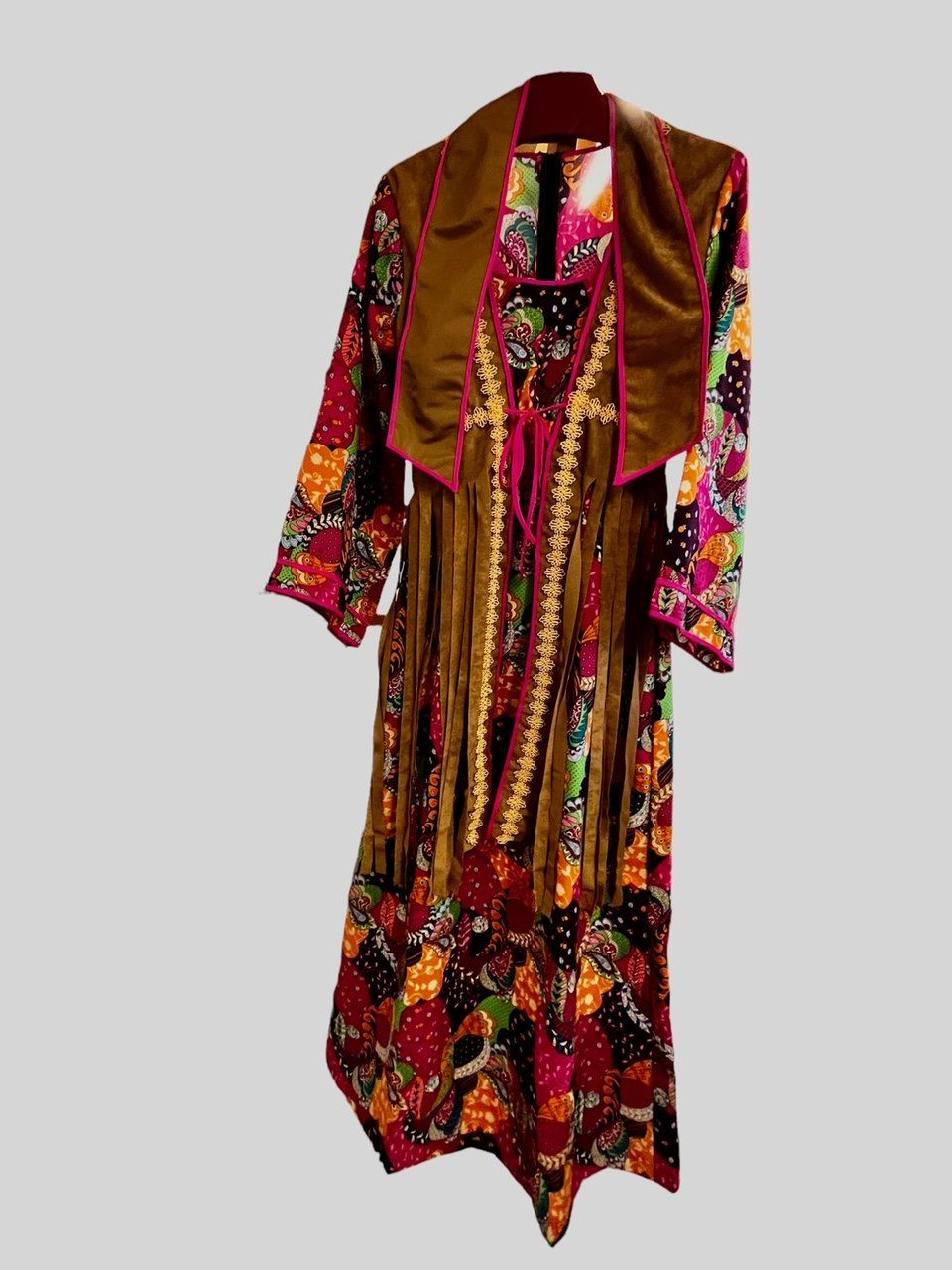 Costumi: Buntes, langes Hippie-Kleid – Nuovo (secondo la descrizione) da Ottikon venduto da lo99
