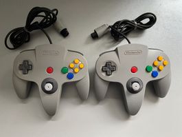 2 N64 Original Nintendo 64 Controllers Pads