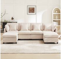 NEU! Grosses U-Sofa Beige mit 2 Liegeflächen