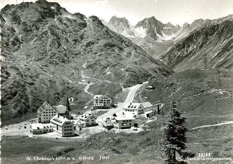 Cartoline postali: St. Christoph - Arlberg Tirol + c1955 – Usato da Emmenbrücke venduto da teestube