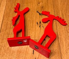 2x Weihnachtsdeko Holzfiguren Deko Elch 