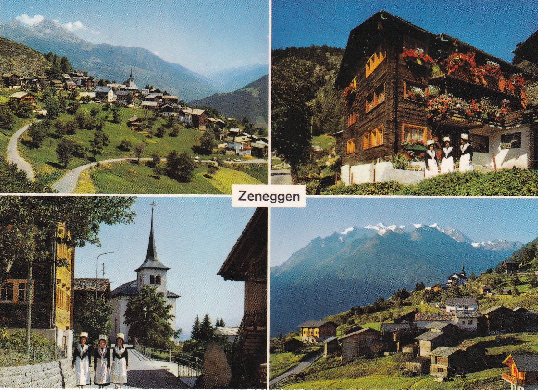 Ansichtskarten: Zeneggen Multivues  1981 – Gebraucht aus Cormoret von Pascalll2001