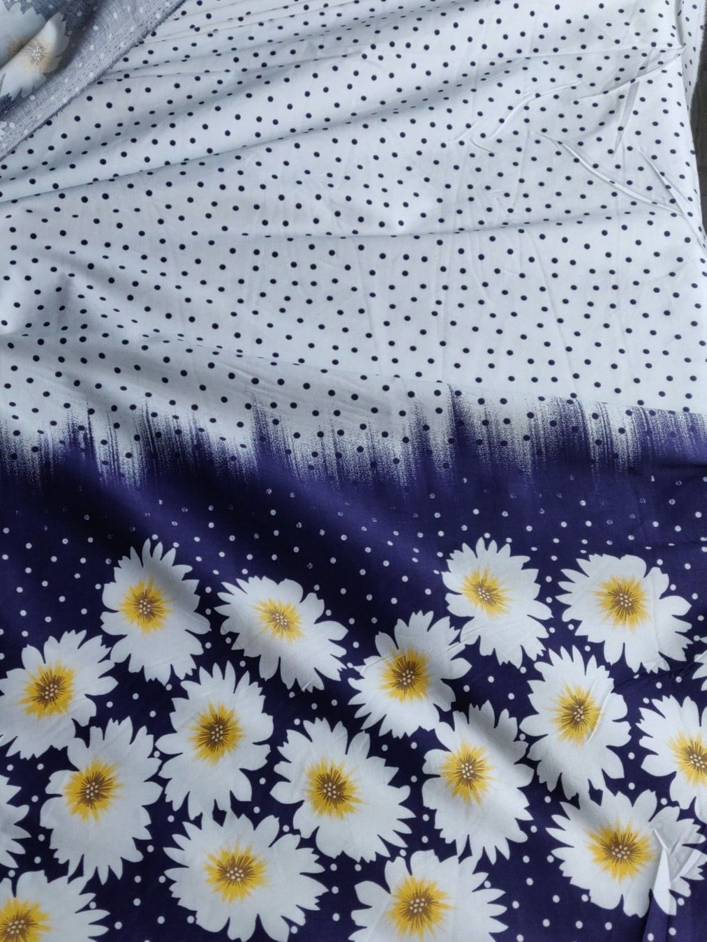 Stoffe: Ital. Baumwolle Popline Elastan 1.70x1.50m Chrysanthemen – Neu (gemäss Beschreibung) aus Lufingen von Voyager7 7